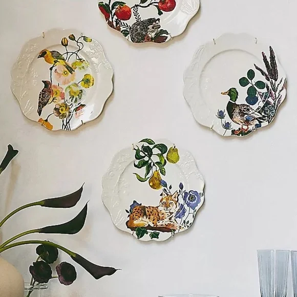Anthropologie Natalie Lete Marias Stoneware Dessert Plate - Bird - Picture 2 of 3